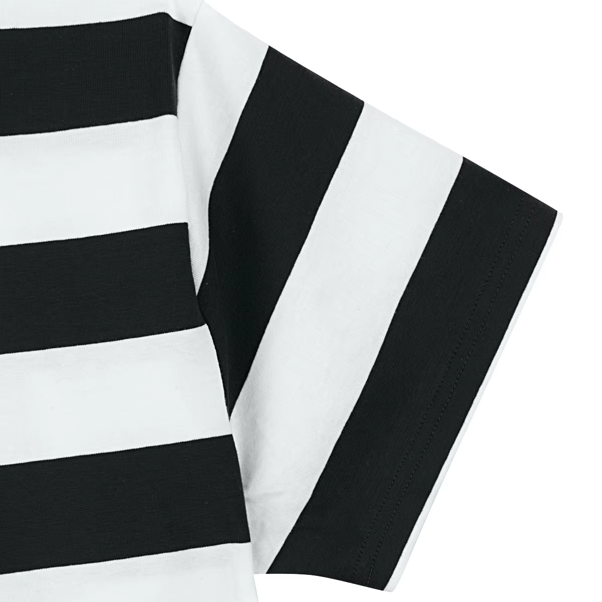 T-shirt rayé noir et blanc pour homme