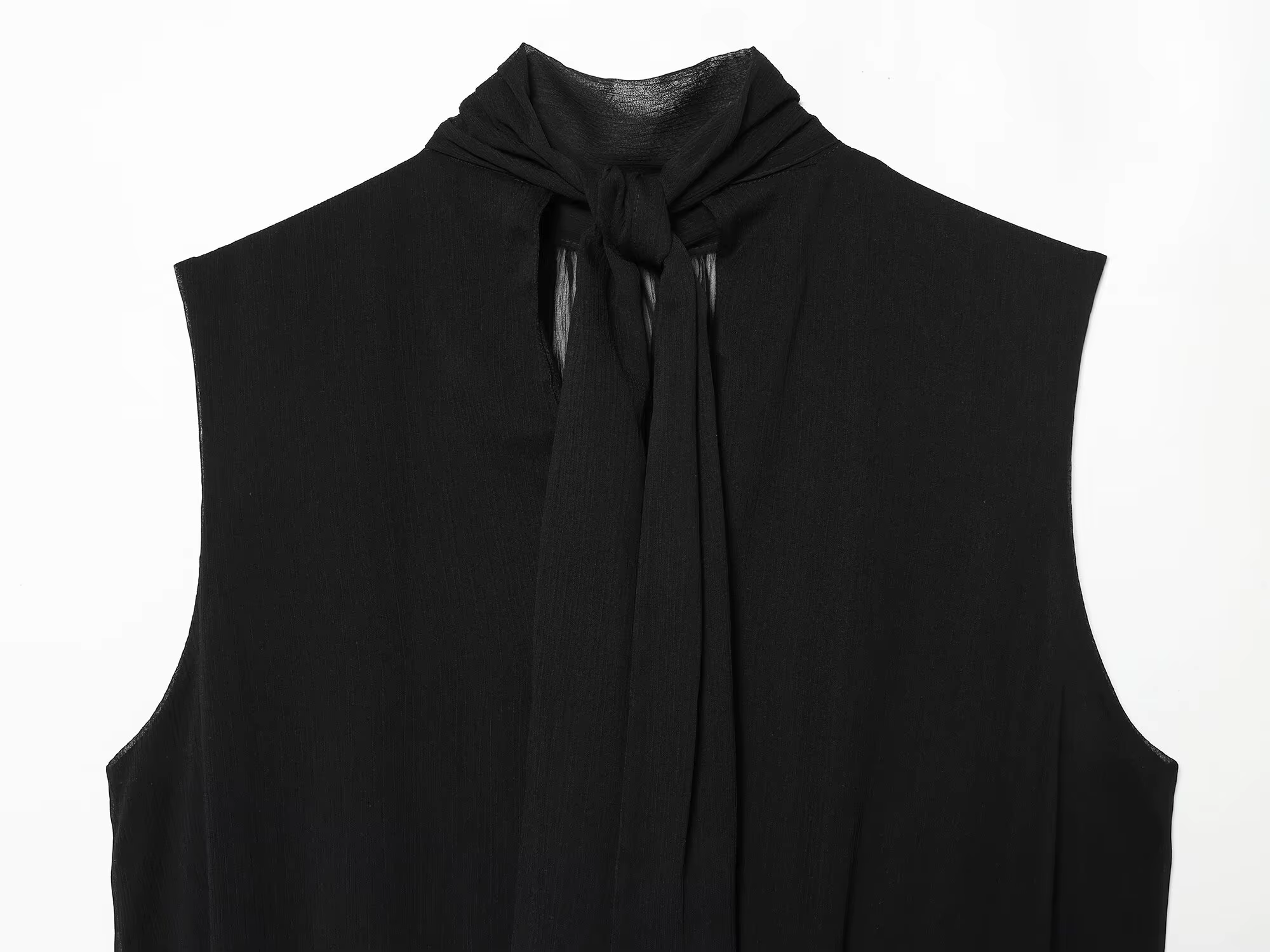 Débardeur drapé à col roulé pour femme