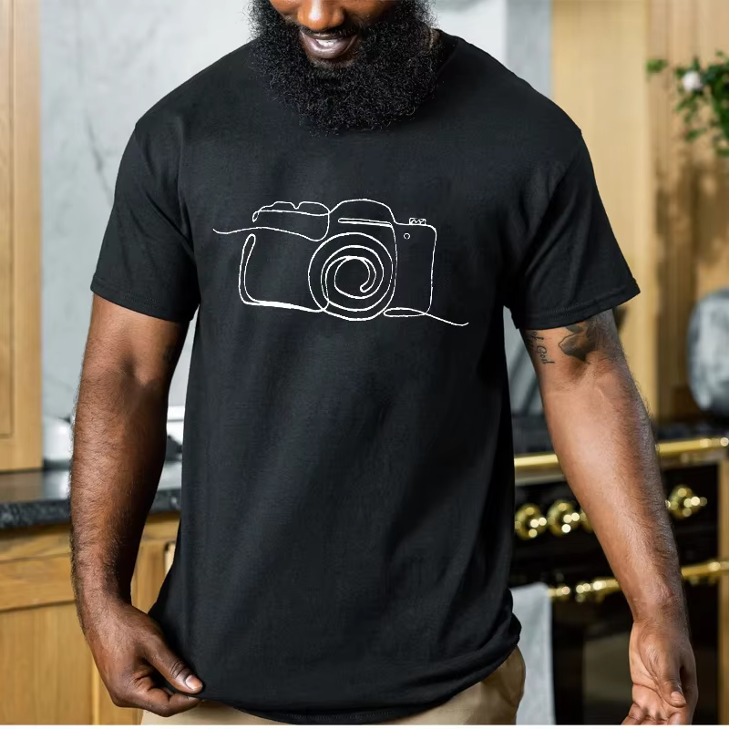 Photographe graphique t dessus de chemise vêtements appareil photo amant t-shirt Homme photographie
