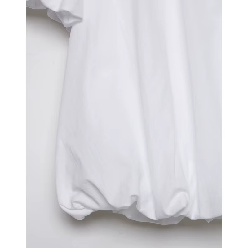 Chemisier ballon pour femme Nouvelle collection Printemps-Été 2026 – Blouse simple à col en V et manches courtes