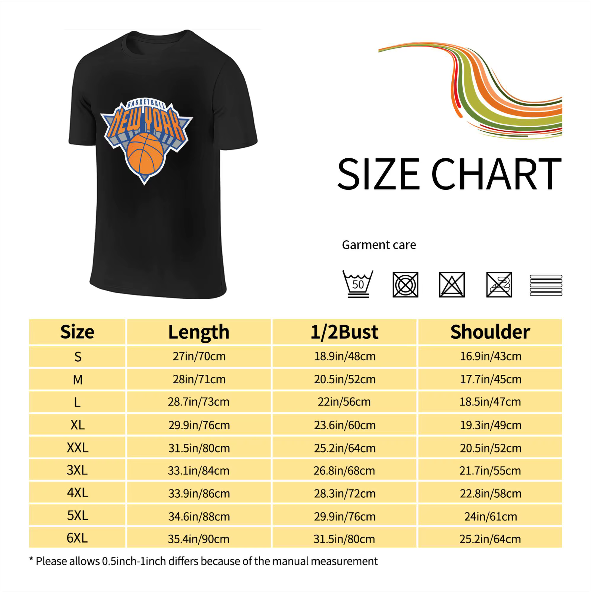T-shirt de basket-ball New York 100% coton pour homme