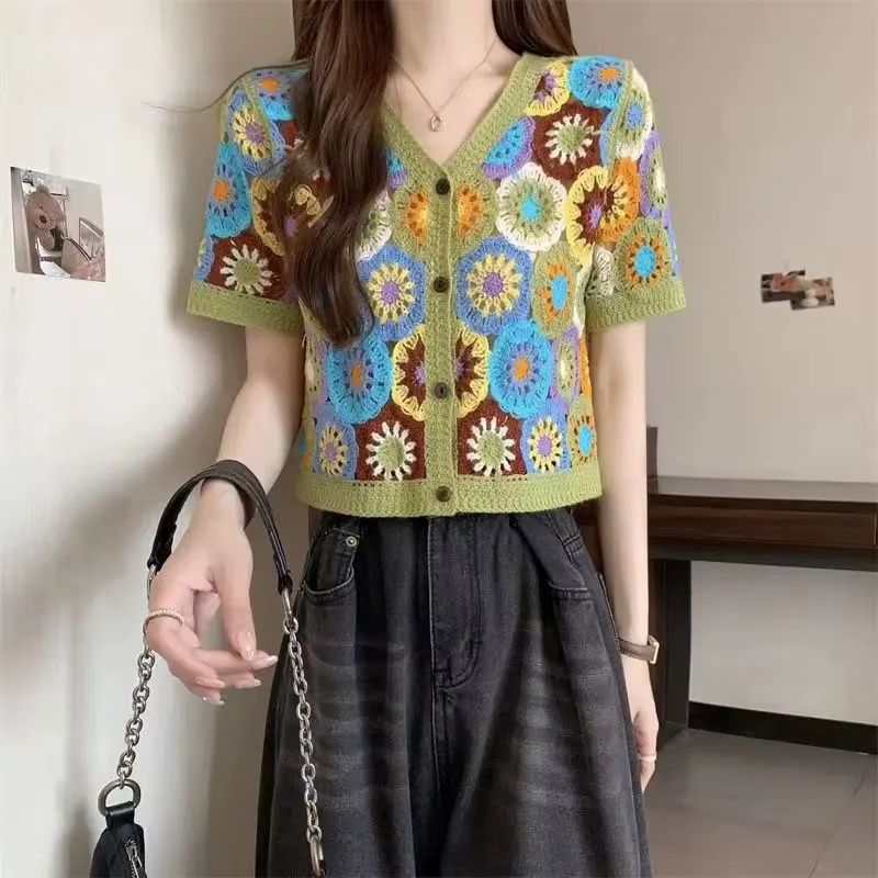 Cranny Rotundity-Haut boutonné au crochet pour femme