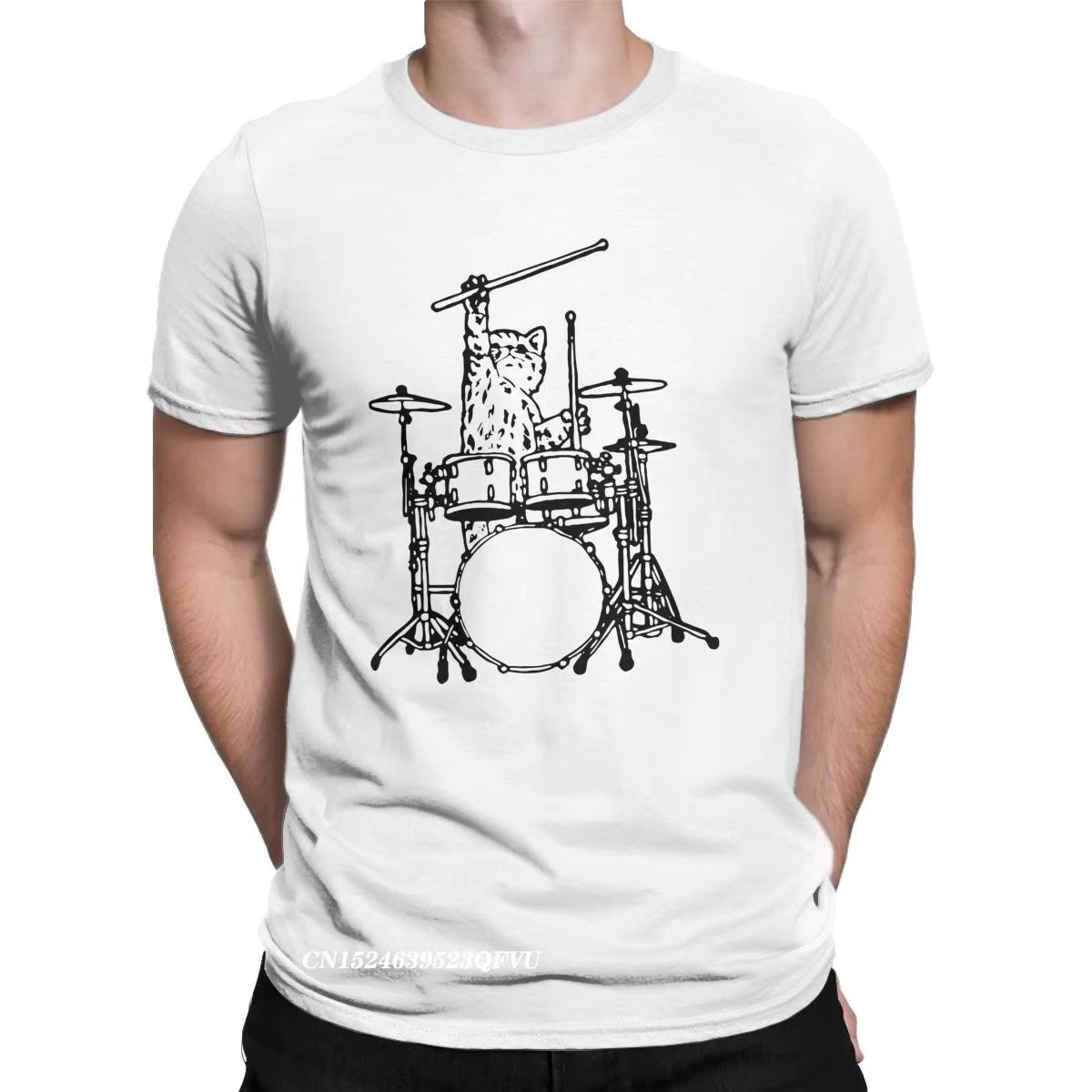 T-shirt humoristique en coton pour homme