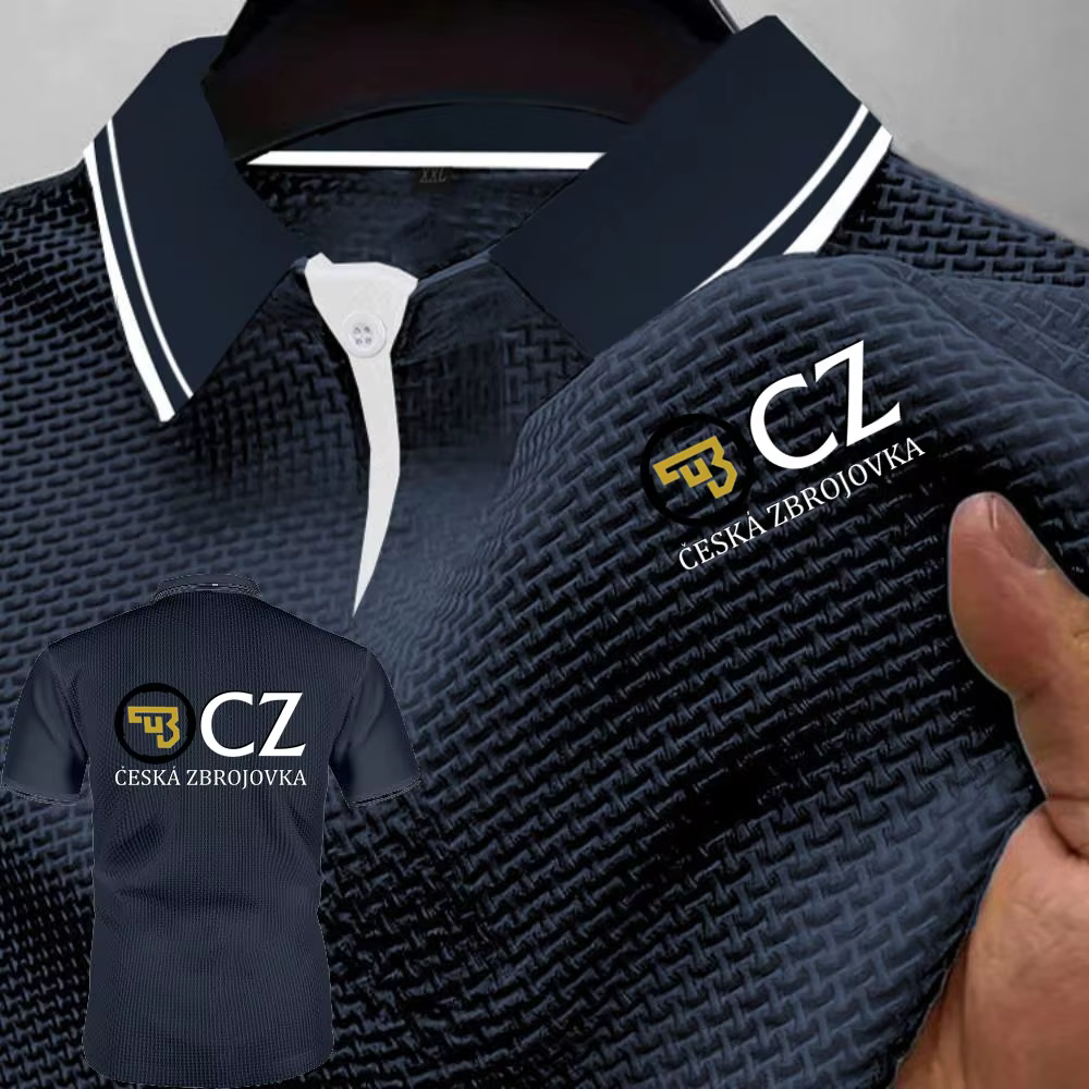 Polos CZ Ceska Zbrojovka armes à feu hommes glace soie Cool Fit hauts t-shirt Chic jeunesse