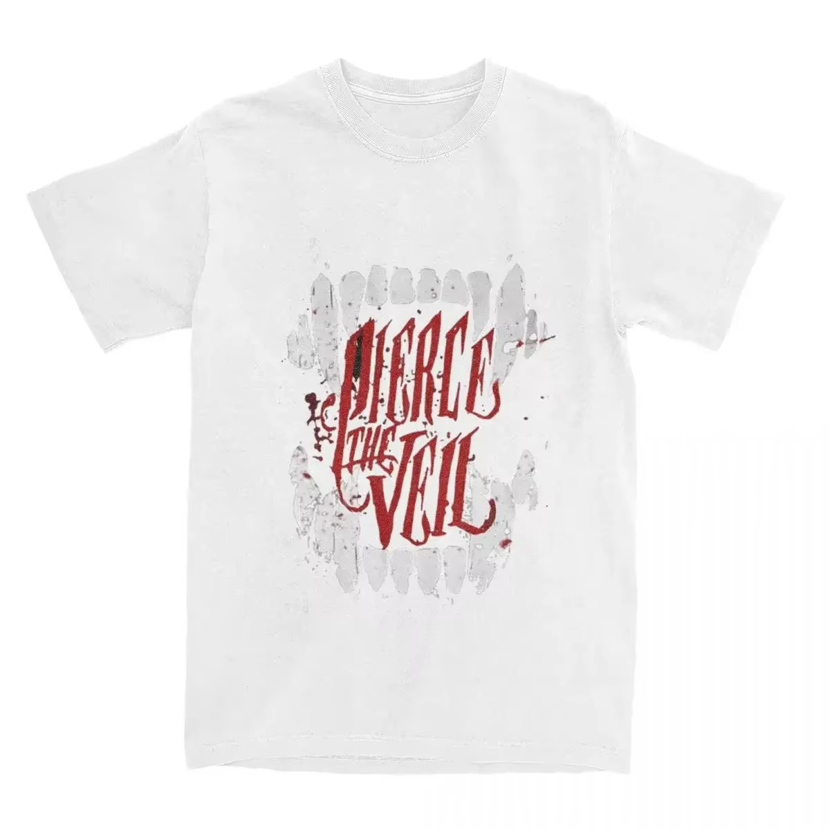 Bande Pierce le voile t-shirts Streetwear polyvalent à manches courtes graphique hommes femmes élégant Harajuku Vintage unisexe hauts