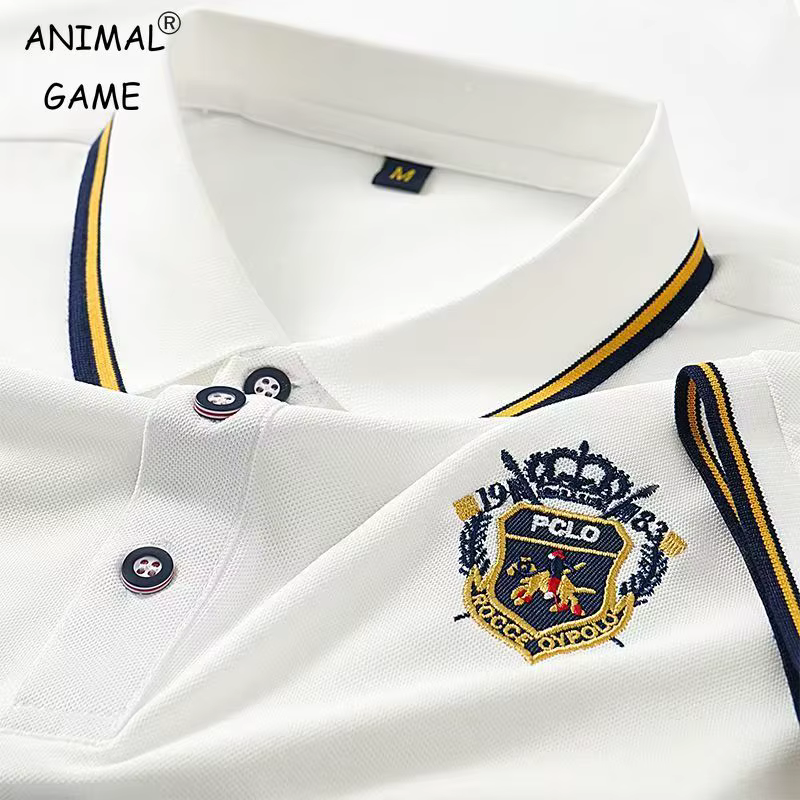 Polo brodé d'été pour hommes