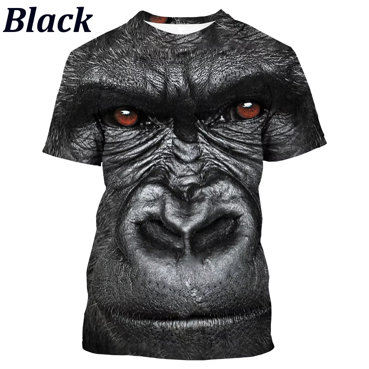 Nouvelle mode parodie gorille Fun singe 3D imprimé T-shirt hommes et femmes été décontracté à manches courtes Animal petit haut