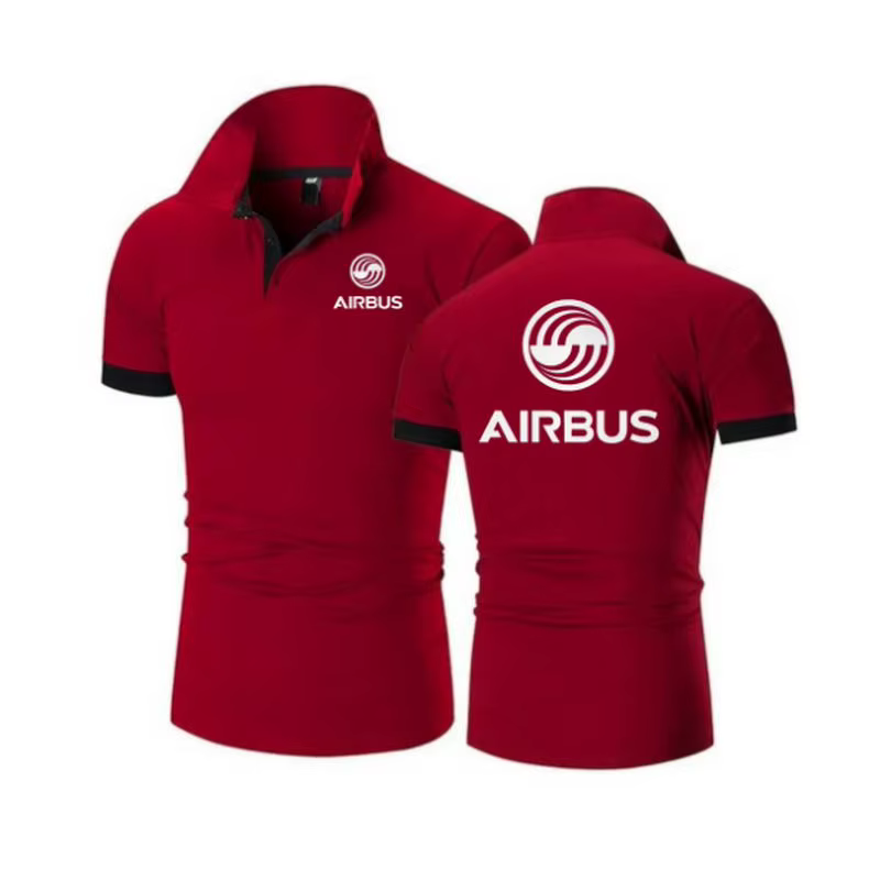 Polo AIRBUS AVIATION vol revers t-shirts Airbusfan A320 homme POLOS t-shirt printemps été maille coton à manches courtes hommes hauts