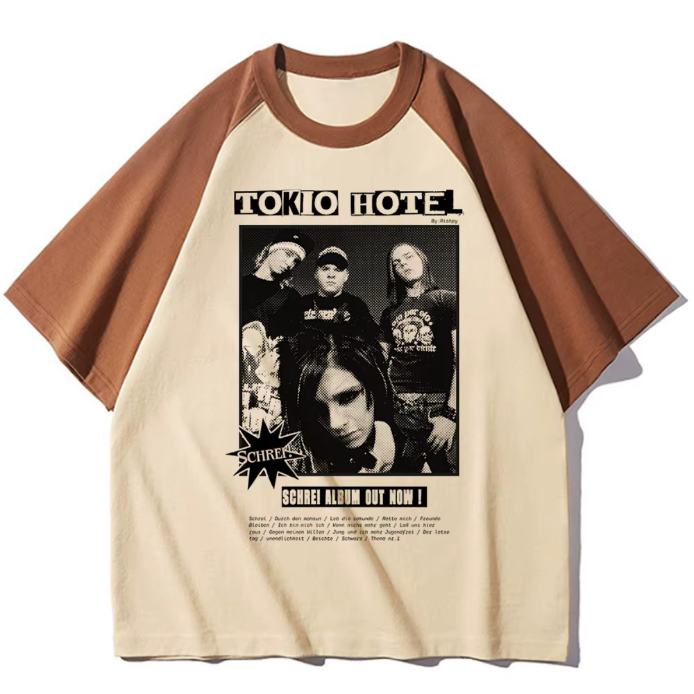 Tokio-T-shirt Harajuku pour femme, haut d'hôtel, streetwear fille, bande dessinée, vêtements des années 2000