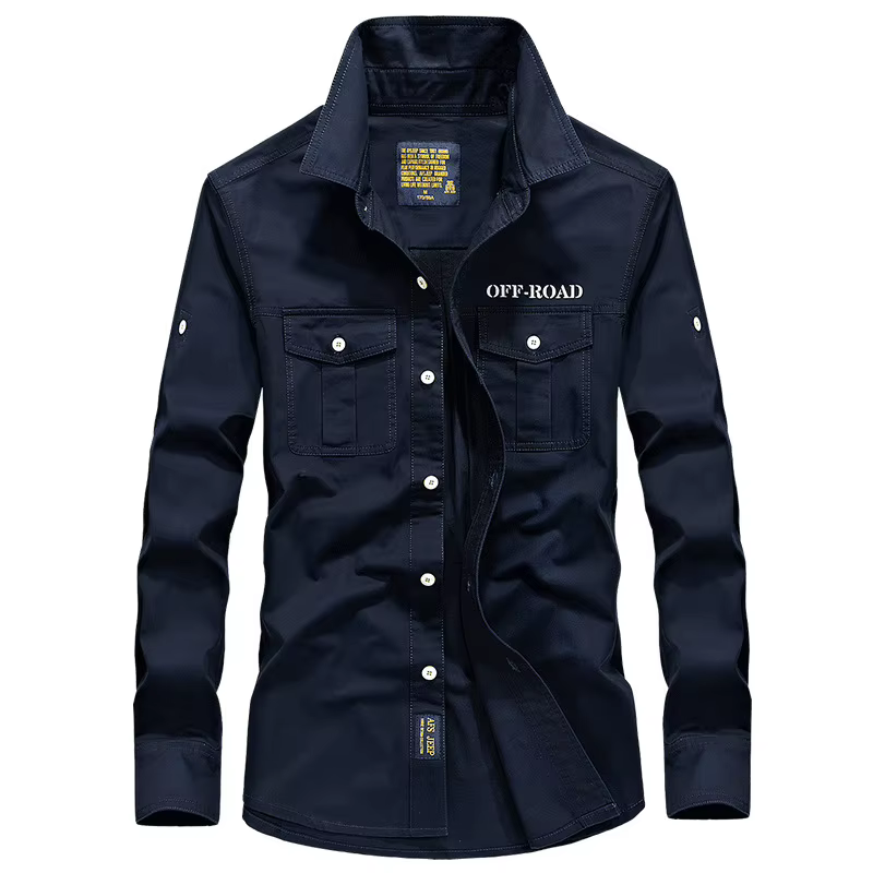 Chemise de marque hommes 2025 printemps automne 100% coton à manches longues mince