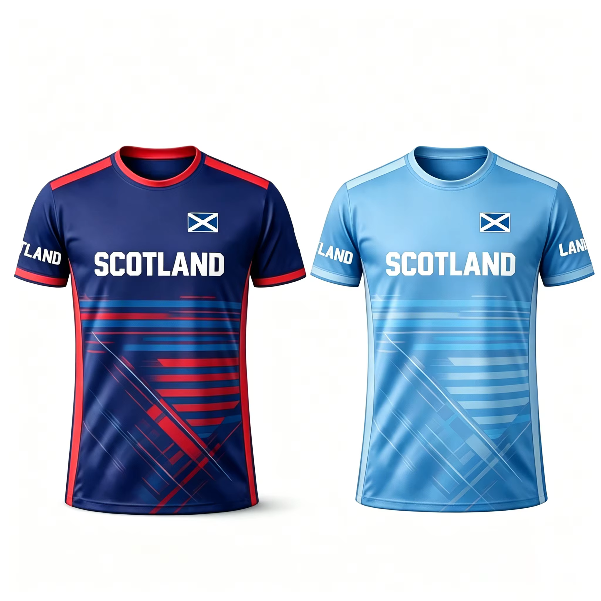 T-shirt imprimé drapeau écossais 2026 – Maillot de football respirant et à séchage rapide pour homme – Tenue d'entraînement quotidienne – Cadeau pour supporter
