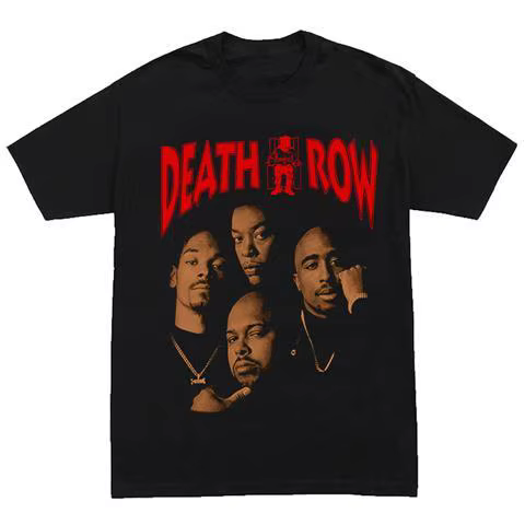 Death Row Records – T-shirt graphique Hip Hop Vintage pour hommes et femmes