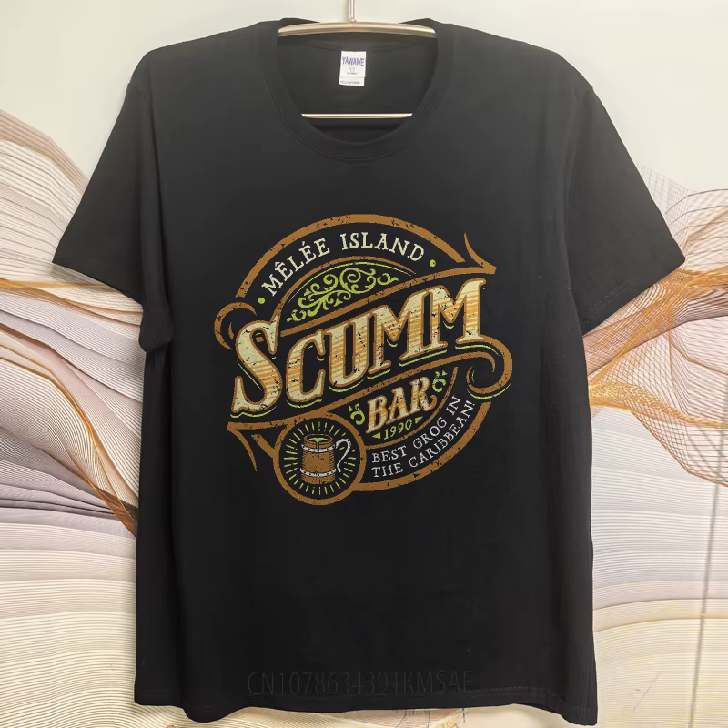 T-shirt classique d'été unisexe M � � l l � � e Island Scumm Bar Best Grog In The Caribbean