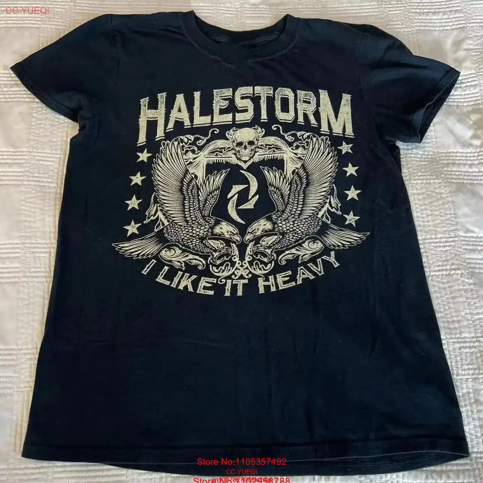 Halestorm I Like It Heavy US Tour Winter 2014 T-shirt toutes tailles YI247 vintage lavé respirant légèrement extensible légèrement graphique