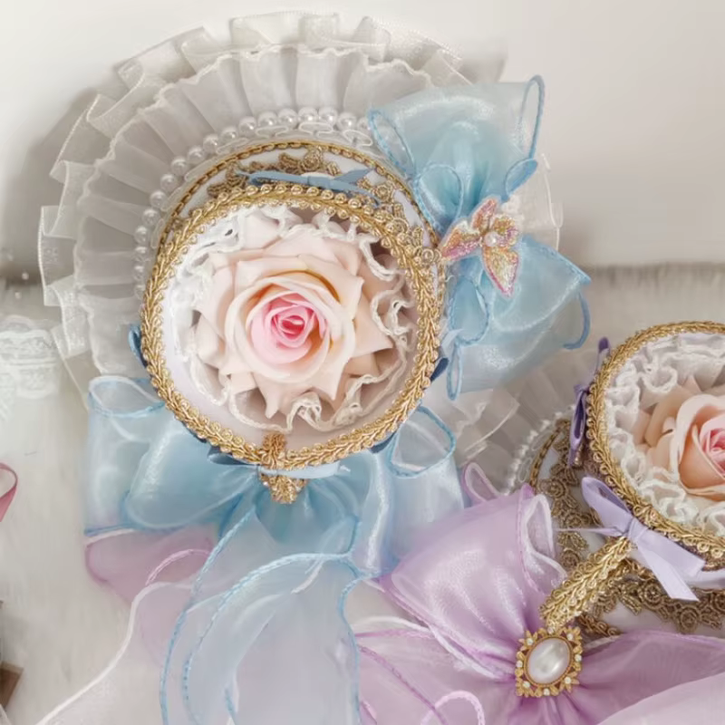 Chapeau haut de forme rose Lolita pour filles avec long ruban