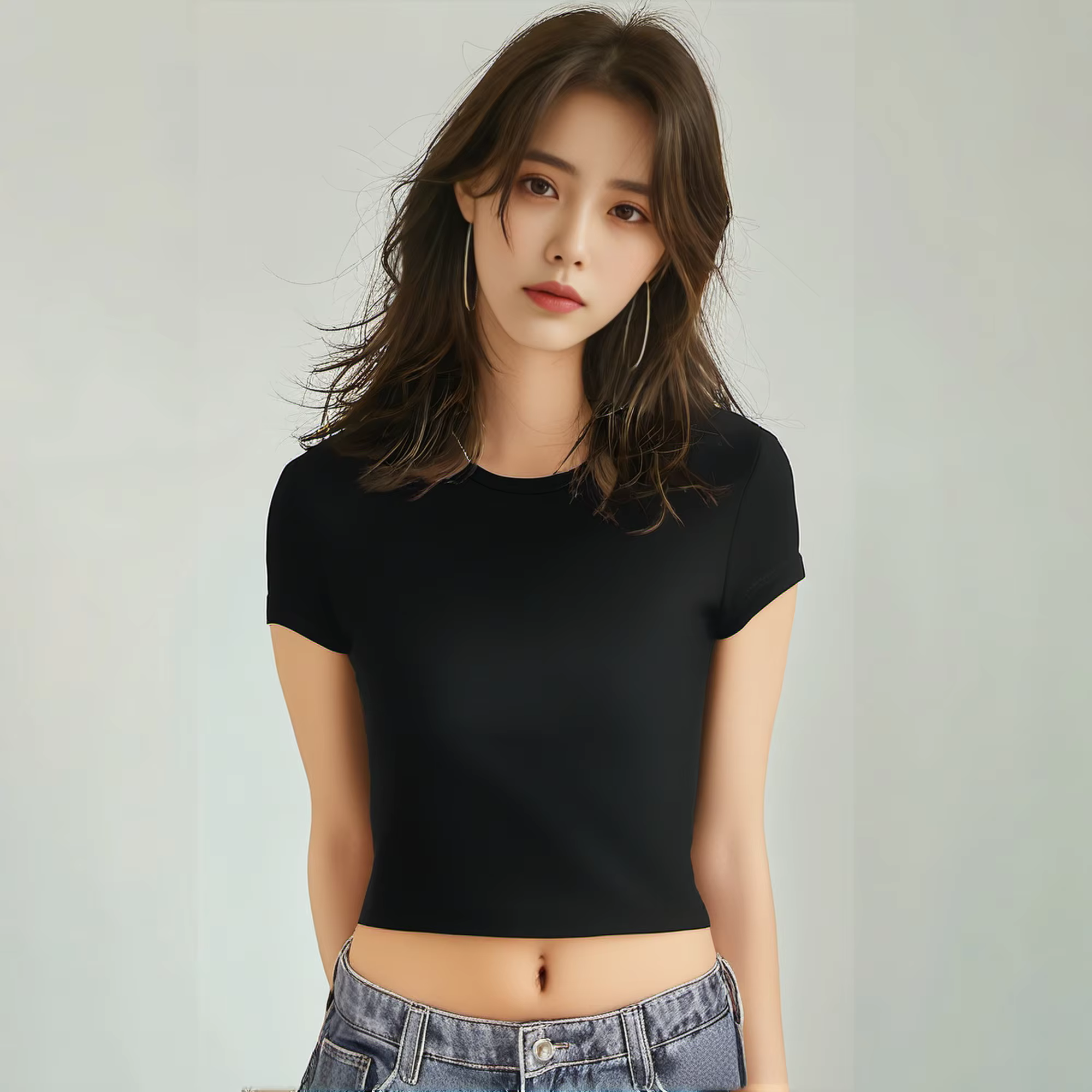 4 pièces couleur unie basique à manches courtes T-shirt ajusté pour les femmes décontracté été minimaliste
