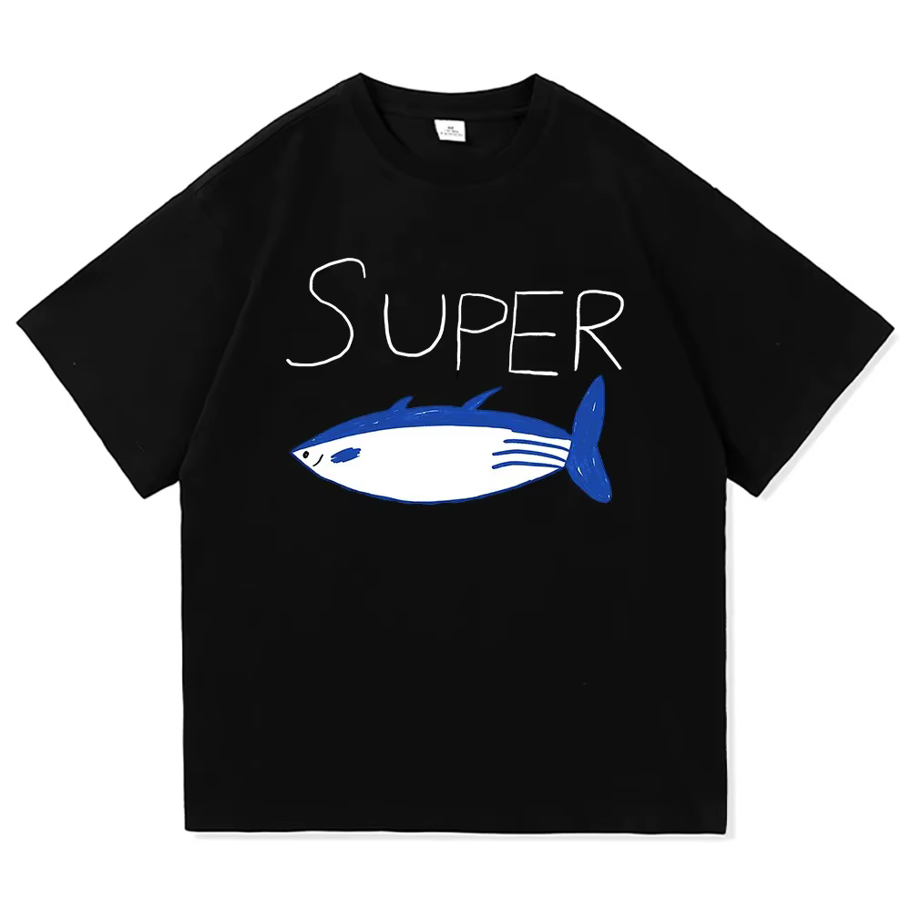 Jin Super thon poisson t-shirt Kawaii rétro mode hommes/femmes vêtements Harajuku haute qualité hauts vêtements jours cadeaux t-shirts