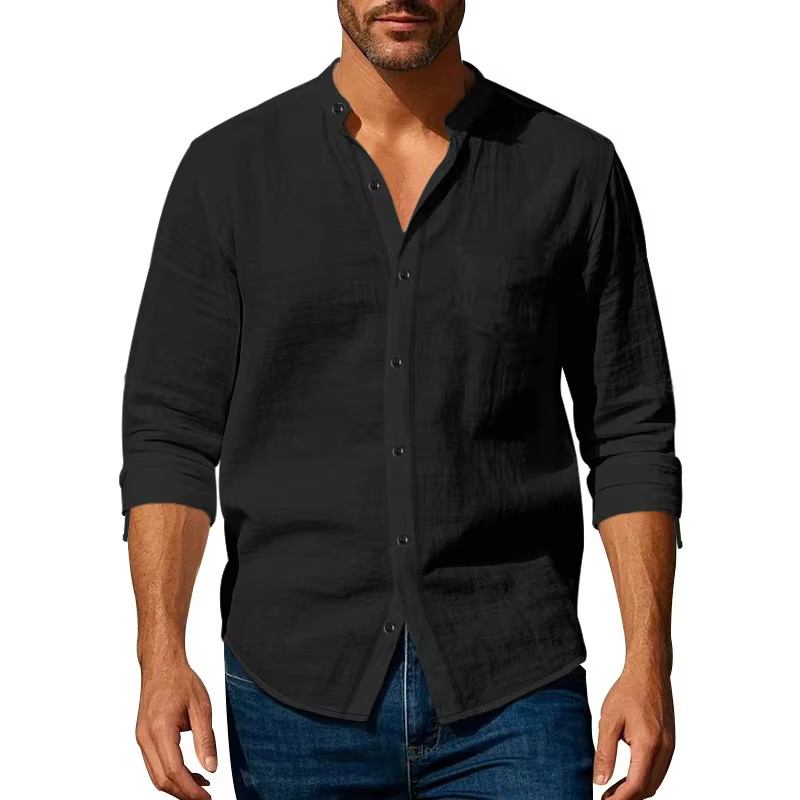 Jeu d'animaux chemises à manches longues pour hommes coton léger t-shirt décontracté chemise régulière respirant luxe