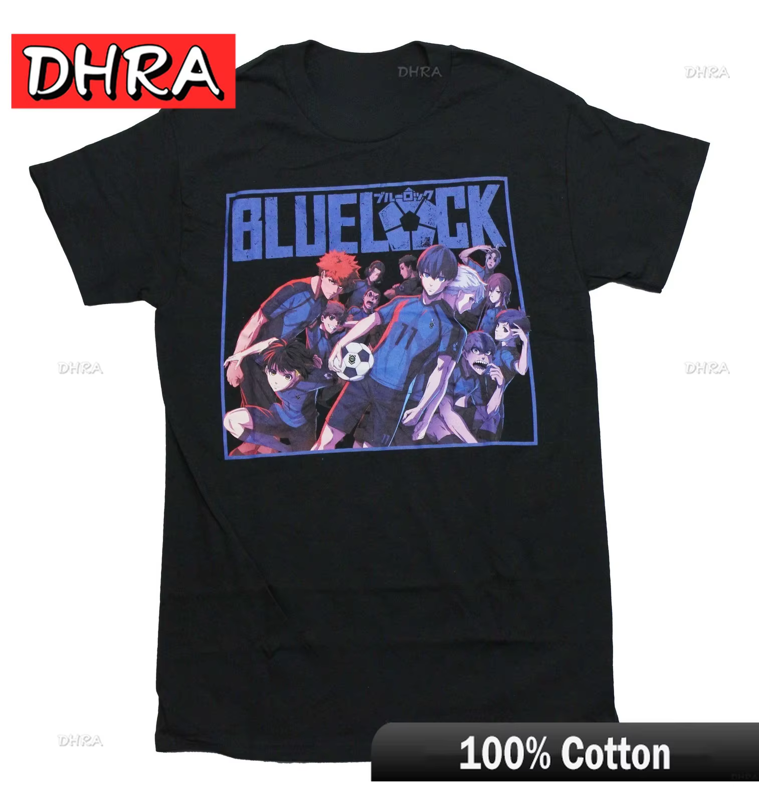 T-shirt Blue Lock Isagi Yoichi Bachira Nagi Rin Itoshi Anime en coton, t-shirt graphique manga, manches courtes, pour hommes et femmes, hauts d'été