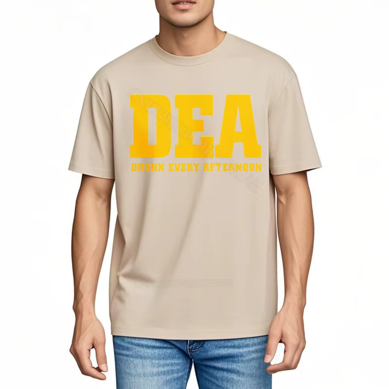 Homme T-shirt Streetwear t-shirts de tous les jours Dea Drunk chaque après-midi imprimé coton