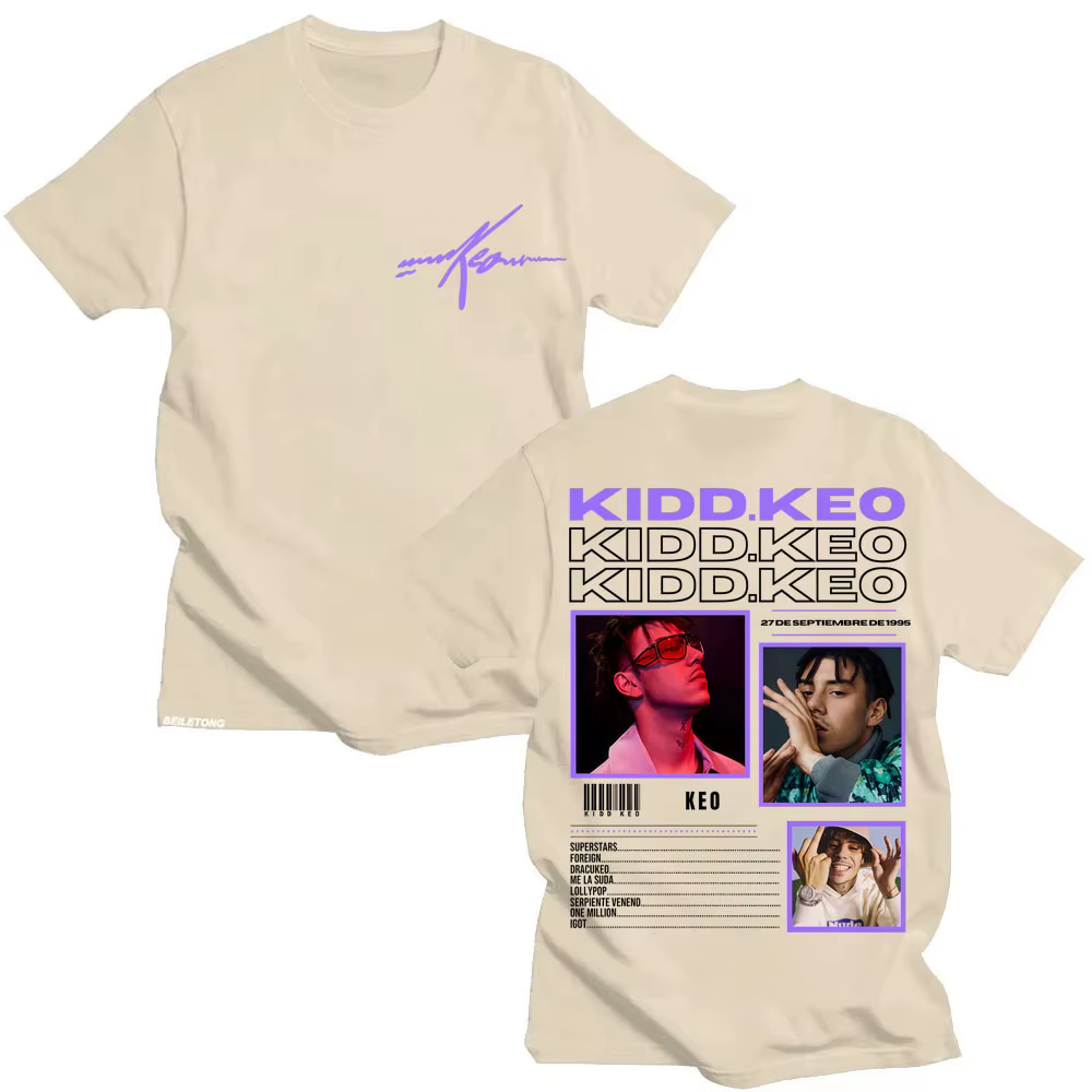 Rappeur Kidd Keo Bando Boyz Tour imprimé t-shirt hommes femmes à la mode Hip Hop t-shirts surdimensionné coton