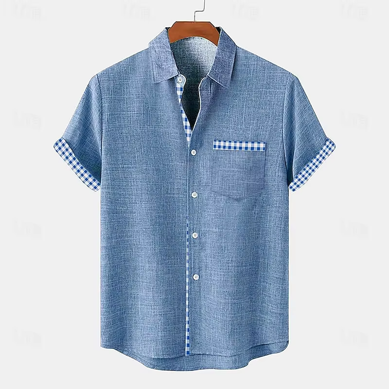 T-shirt hawaïen en lin respirant pour hommes