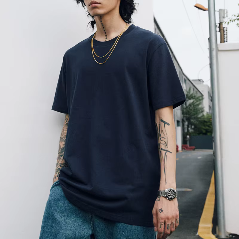 T-shirt uni à manches courtes pour hommes et femmes