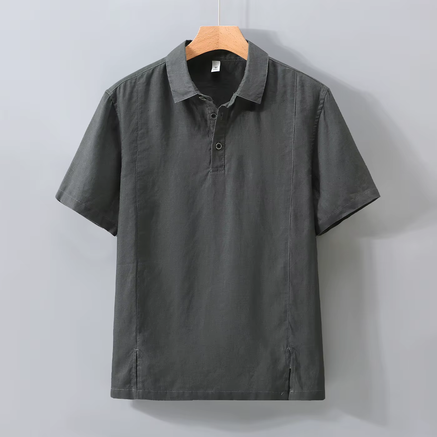 1517 Polo-shirt à manches courtes 100% lin de bonne qualité pour homme