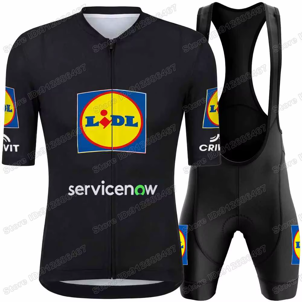 Maillot de Cyclisme Équipe Lidl 2026 Blanc et noir