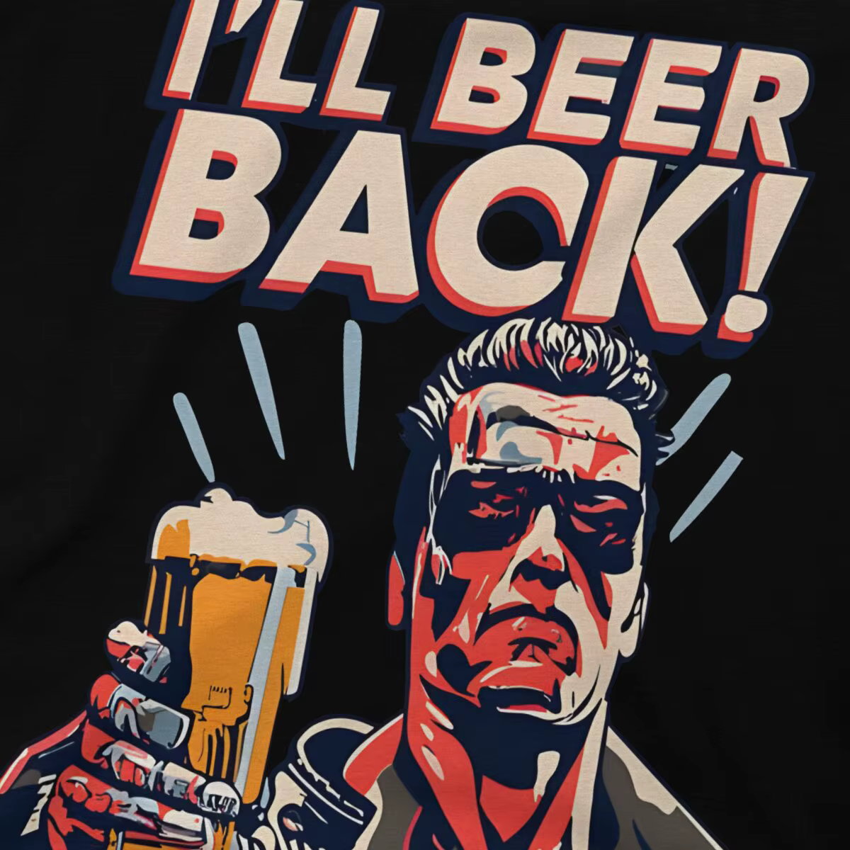 T-Shirt I'll Beer Back en pur coton pour homme