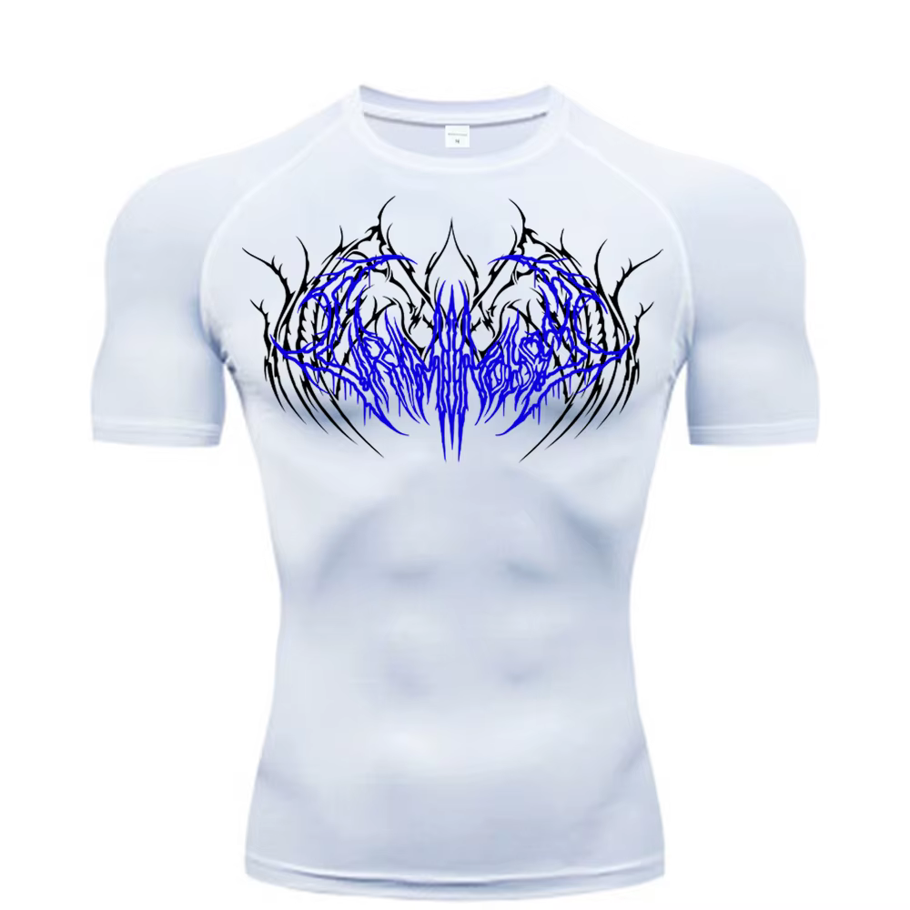 2025 Compression t-shirt hommes à manches courtes Sport t-shirts Fitness course vêtements