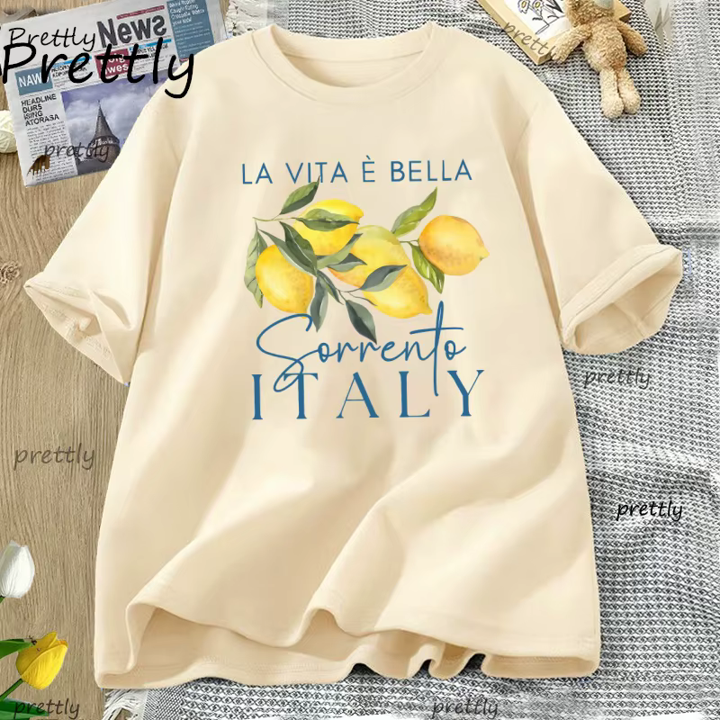 Italie citron fruits T-shirt femmes