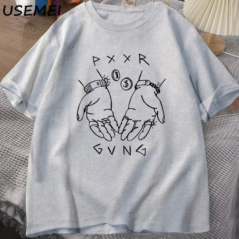 Pxxr Gvng-T-shirt manches courtes col rond pour homme