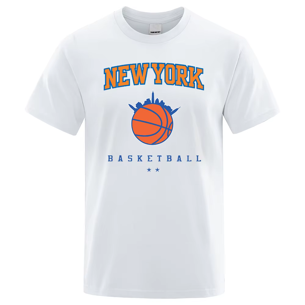 New York basket-ball personnalité rue hommes vêtements de haute qualité surdimensionné T-Shirts été respirant T-Shirt Hip Hop couverture en coton