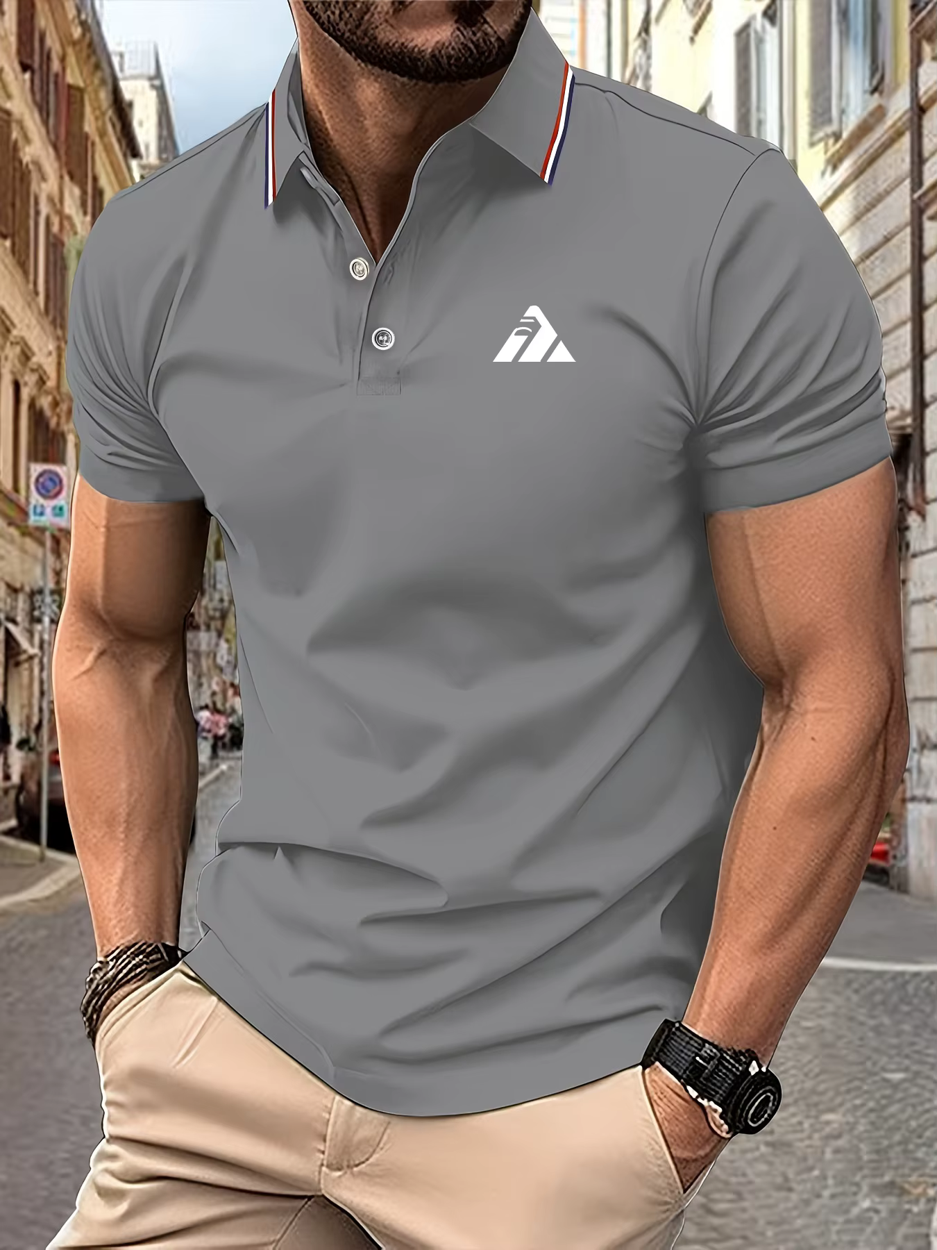 Polo à manches courtes pour hommes