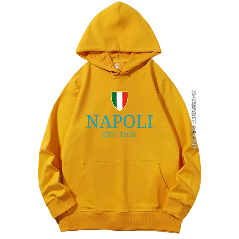 Italie Soccers Champions Napoli Souvenir graphique sweats à capuche printemps automne nouveau dans sweats à capuche et sweat-shirts vêtements de sport pour hommes
