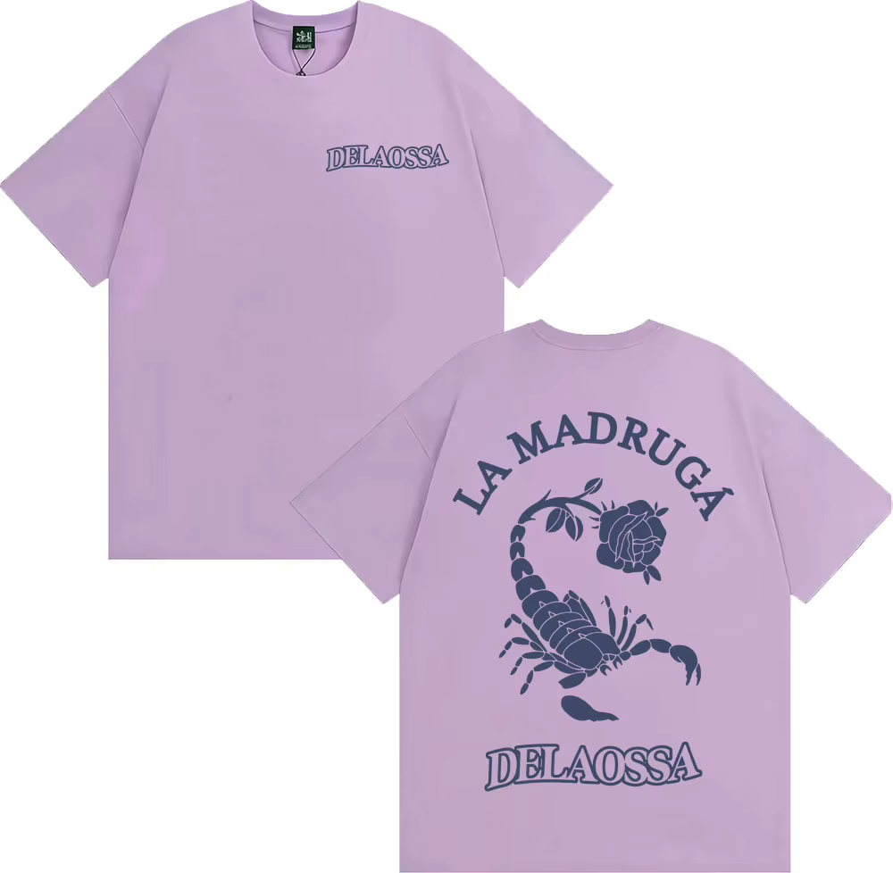 Rappeur Delaossa La Madruga Tour 2026 Merch T-shirts Hommes Femmes Mode Punk Hip Hop T-shirt Haute Qualité 100% Coton