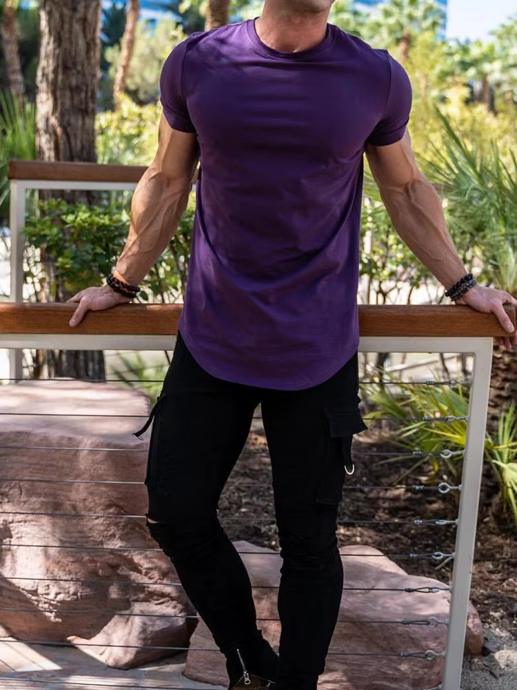 T-shirt de Fitness musculaire été hommes athloisir entraînement à manches courtes
