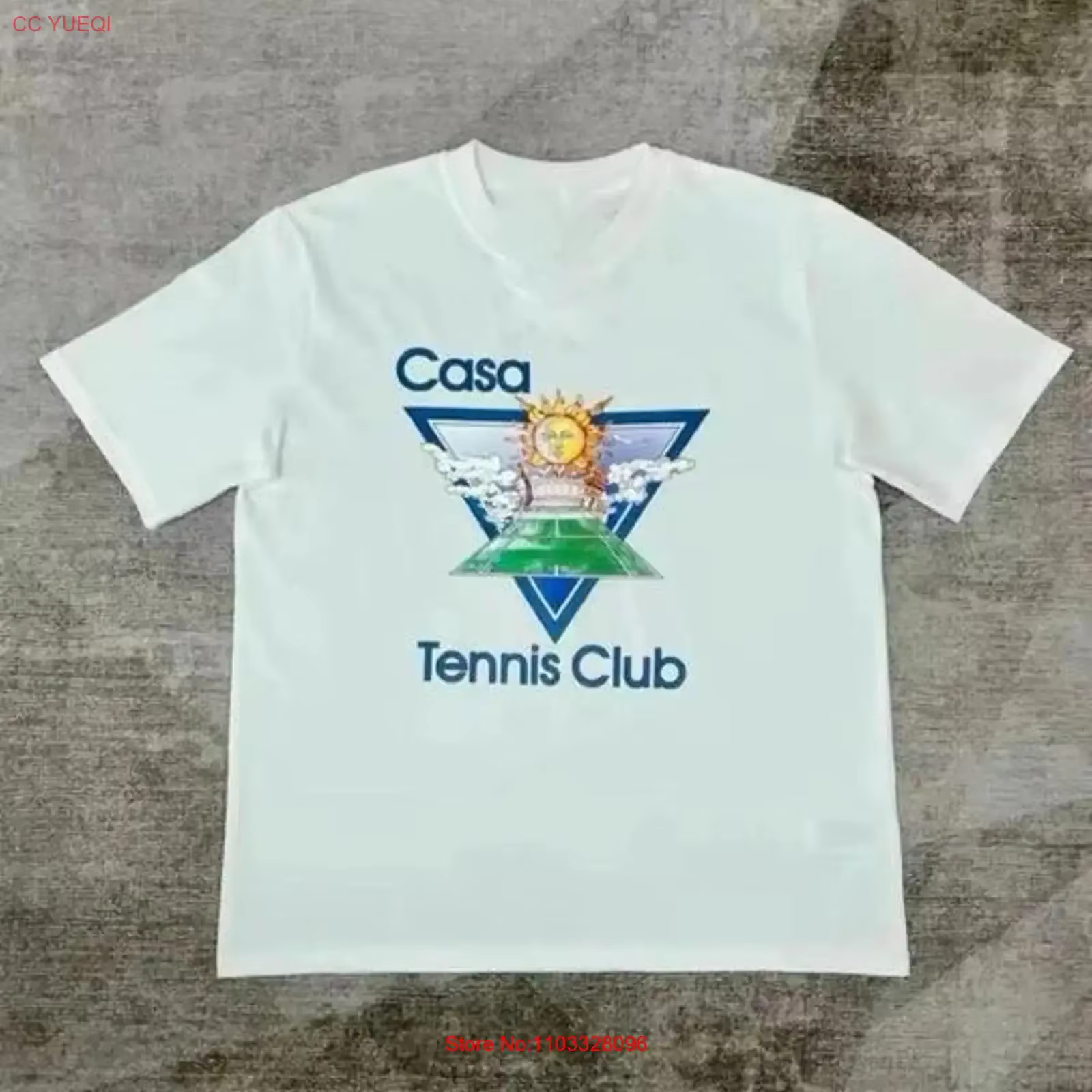 Casa Blanca t-shirt homme blanc style 4 vintage lavé légèrement unisexe confortable mode décontracté