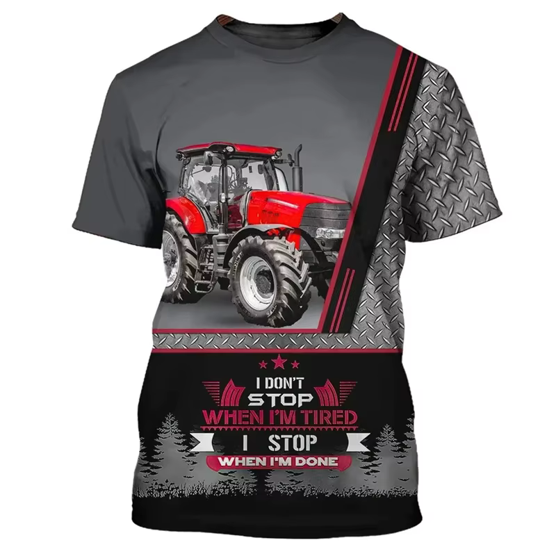 T-shirt graphique de tracteur de ferme pour hommes