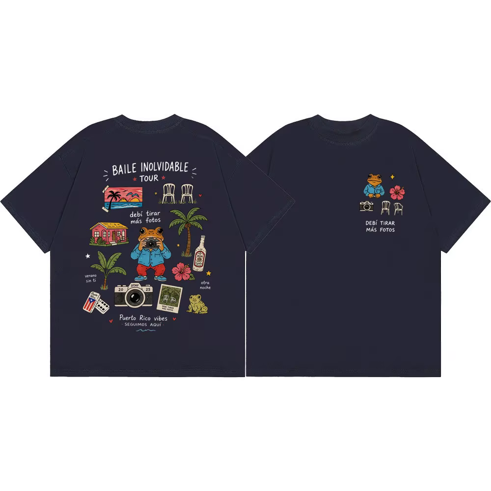 T-shirt Rapper Bad Bunny Debi Tirar Mas Fotos DTMF Album Merch
