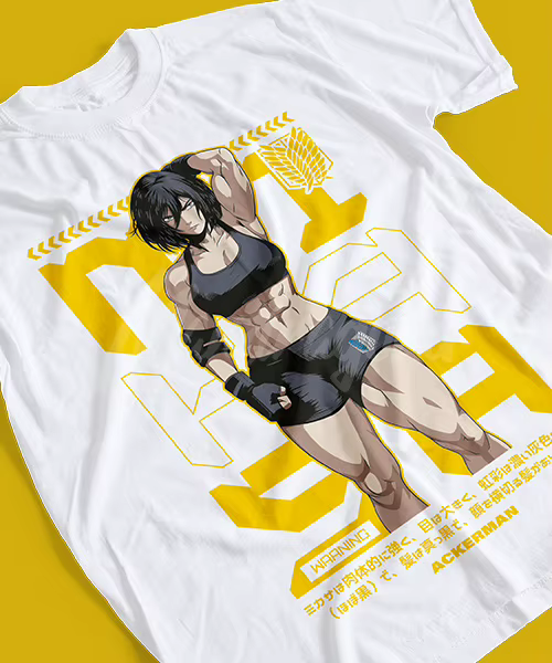 T-shirt pour l'attaque des titans Mikasa Ackerman GYM