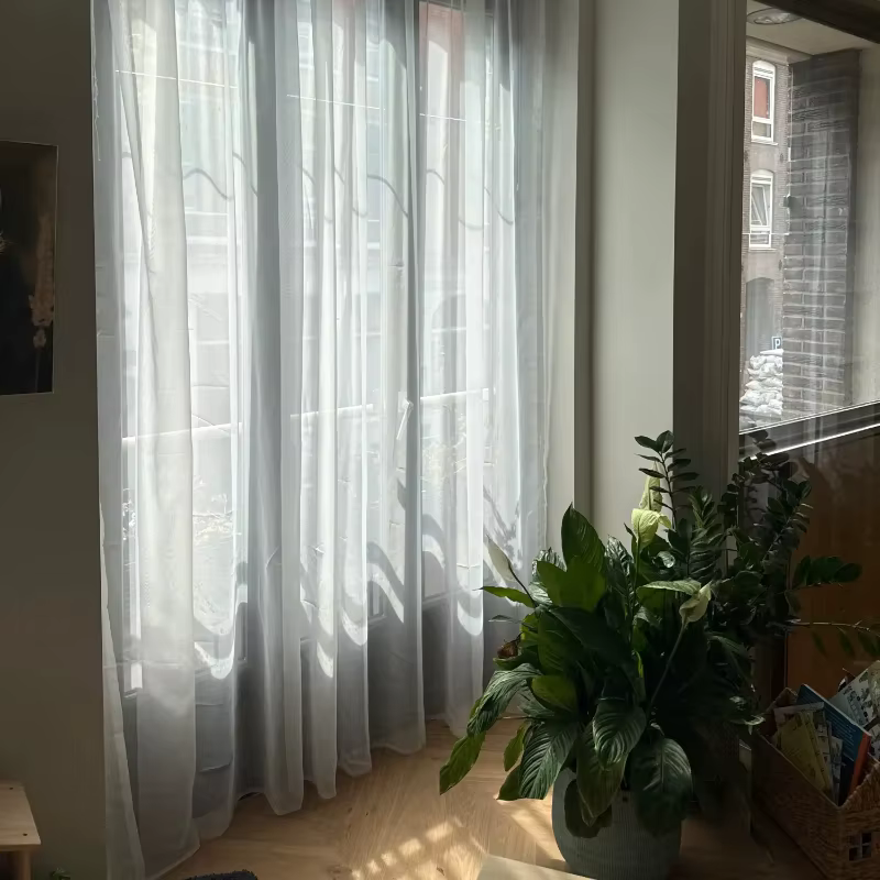 Rideaux en Tulle blanc Transparent pour décor de salon, Voile Transparent solide, rideau de cuisine moderne, chambre à coucher, intérieur élégant et extérieur
