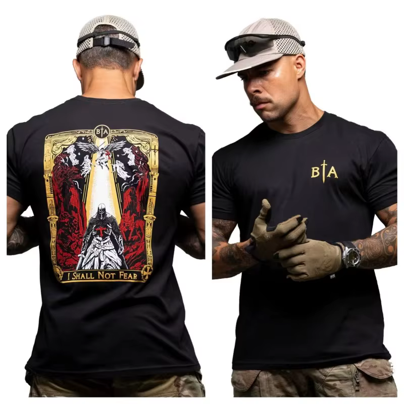 T-shirt décontracté d'été style artistique militaire tactique Brothers in Arms AMMO