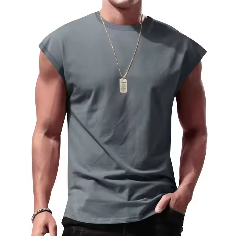 T-shirt décontracté à manches courtes et col rond pour homme