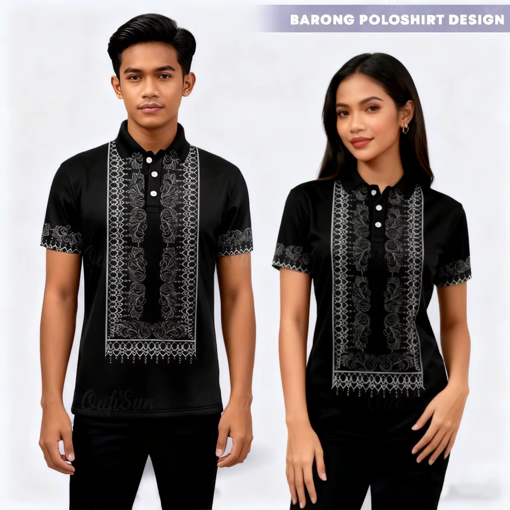 Chemise Polo Unisexe Barong 2026 – Tenue Traditionnelle Philippines – Manches Courtes – Idéale pour Festivals et Tenues Décontractées