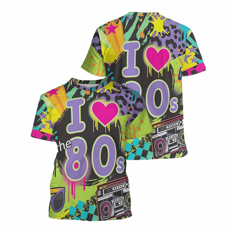 T-shirt graphique vintage des années 80 et 90 pour hommes