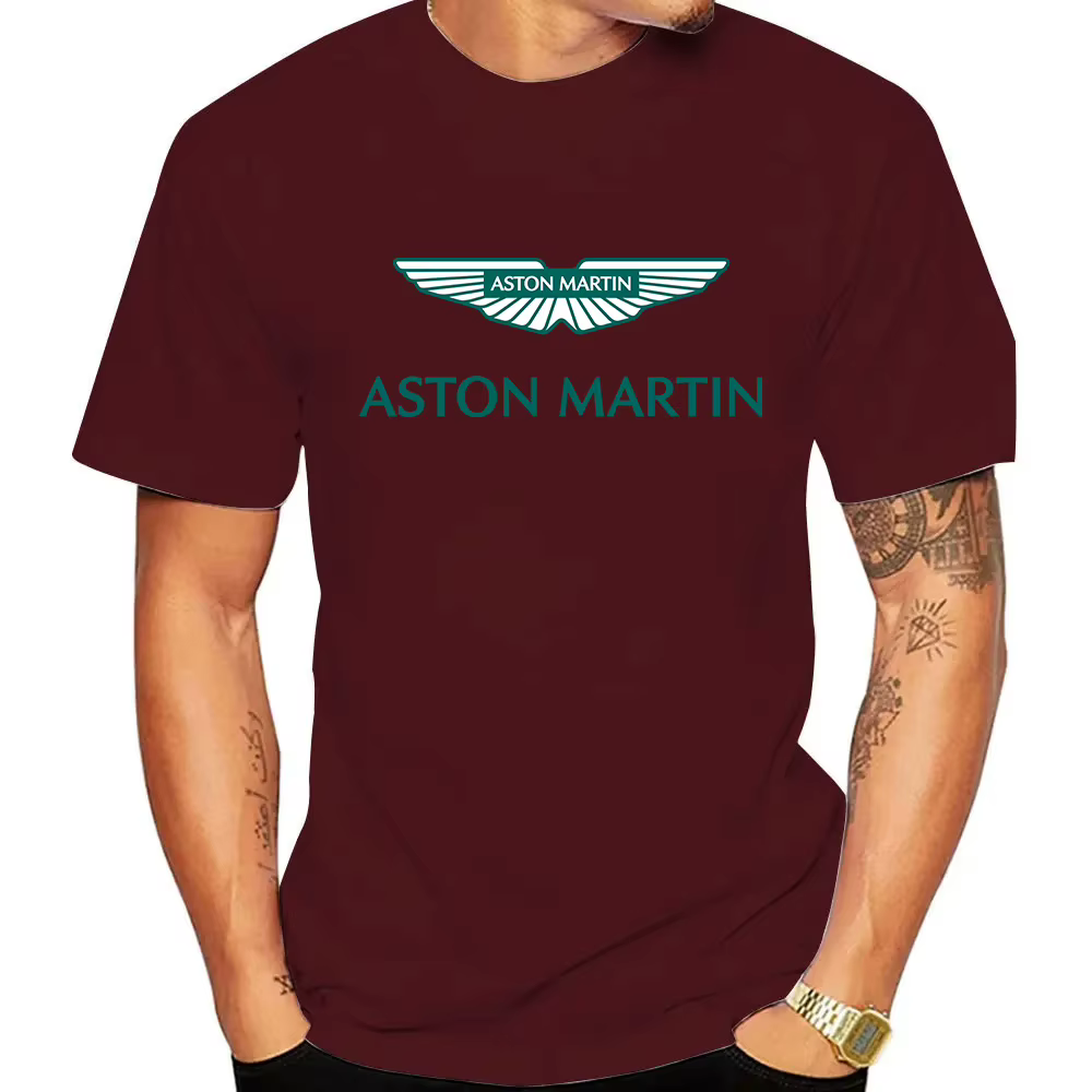 Aston Martin Racing Team Logo T-Shirt homme et femme été manches courtes décontracté mode 100% pur coton haut de sport