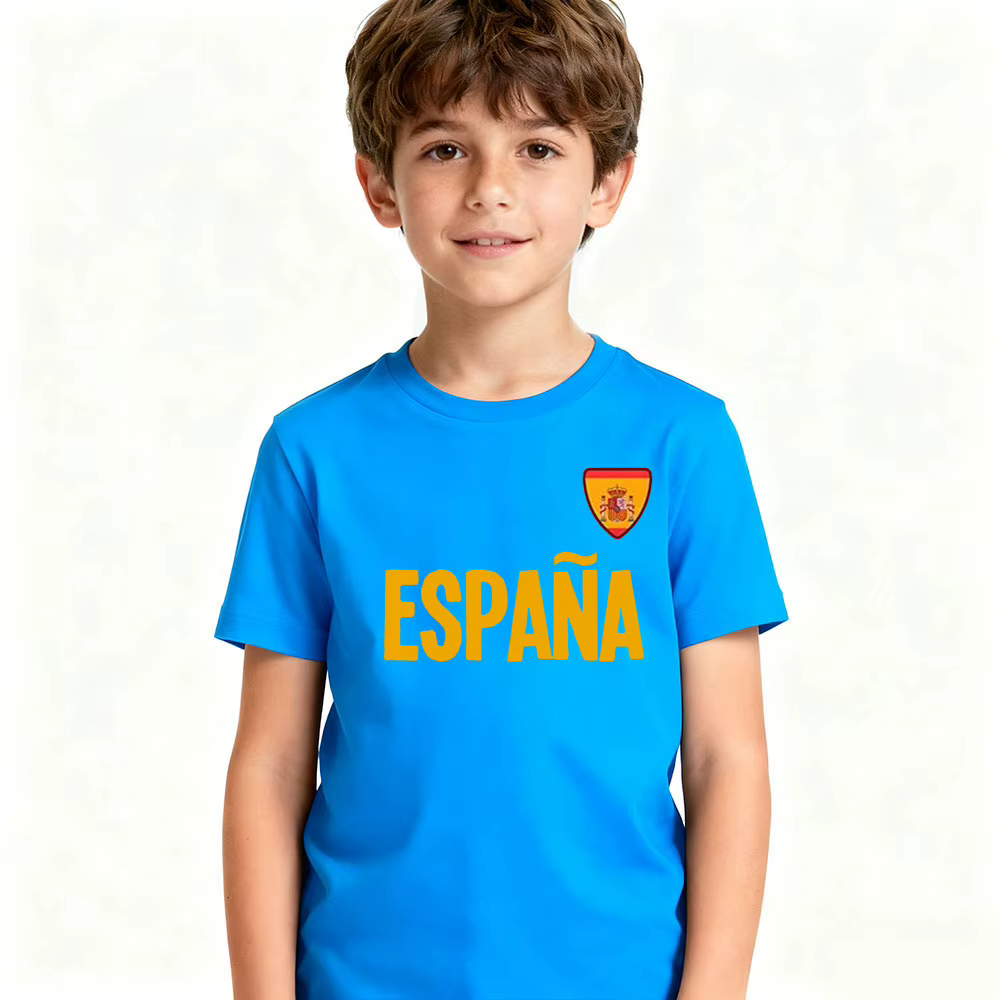 T-shirt ESPANA, vêtements décontractés pour la vie quotidienne des enfants espagnols