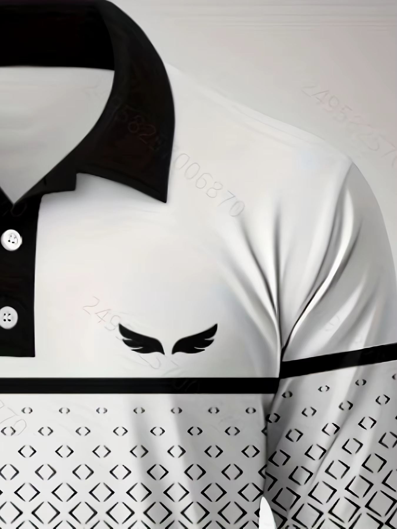 La nouvelle chemise POLO à manches longues pour hommes pour le printemps et l'automne 2025 présente une mode de rue et un confort avec une impression de motifs 3D